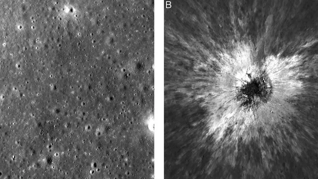 Large recently formed crater identified on the Moon
